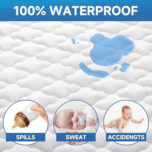 Pro Goleem Baby Bassinet Mattress Pad, Breathable Waterproof Soft Cover Gel Memory Foam, Oval 30"x15" Dual Side Cradle Mattress - Image 4