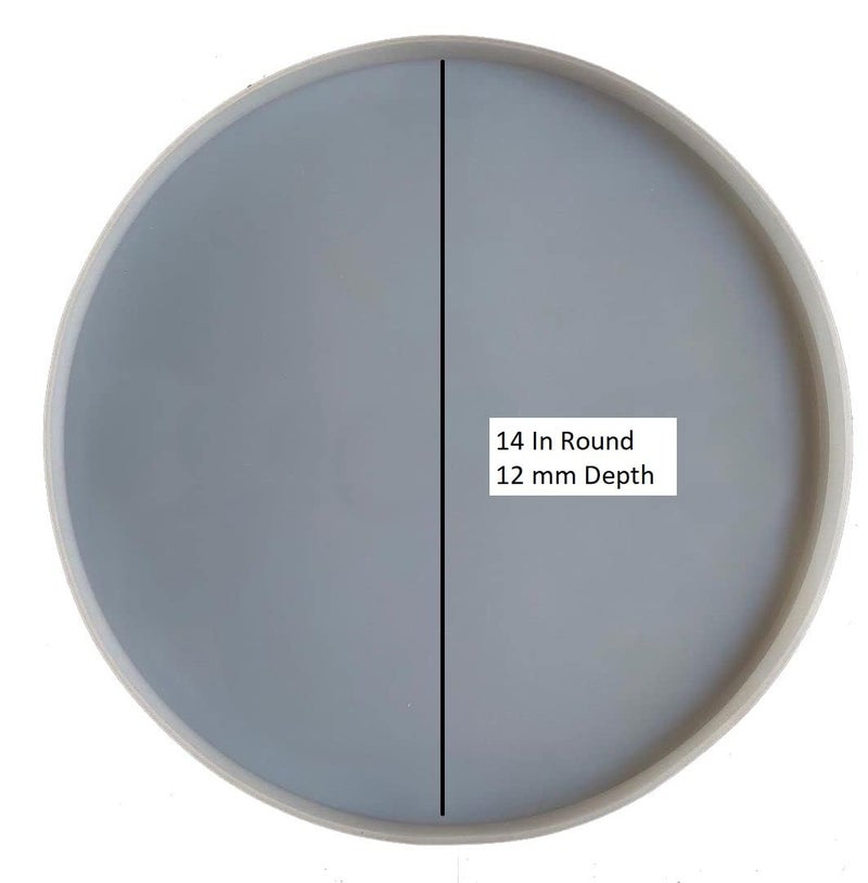 ARTOOL 14 in Round Table Top Resin Art Mold Decorative DIY Multipurpose Art and Craft Making Silicone Mold Epoxy and UV Resin Mould 14 Inch 12 mm Depth (A81) - Image 2