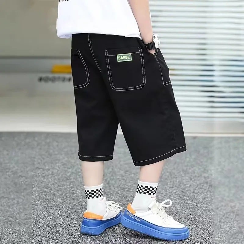 Children'S Wear Boys Shorts Summer Wear Children'S Pants Crane Pants Thin Bong Pants 2023 New Casual Pants Summer - Image 3