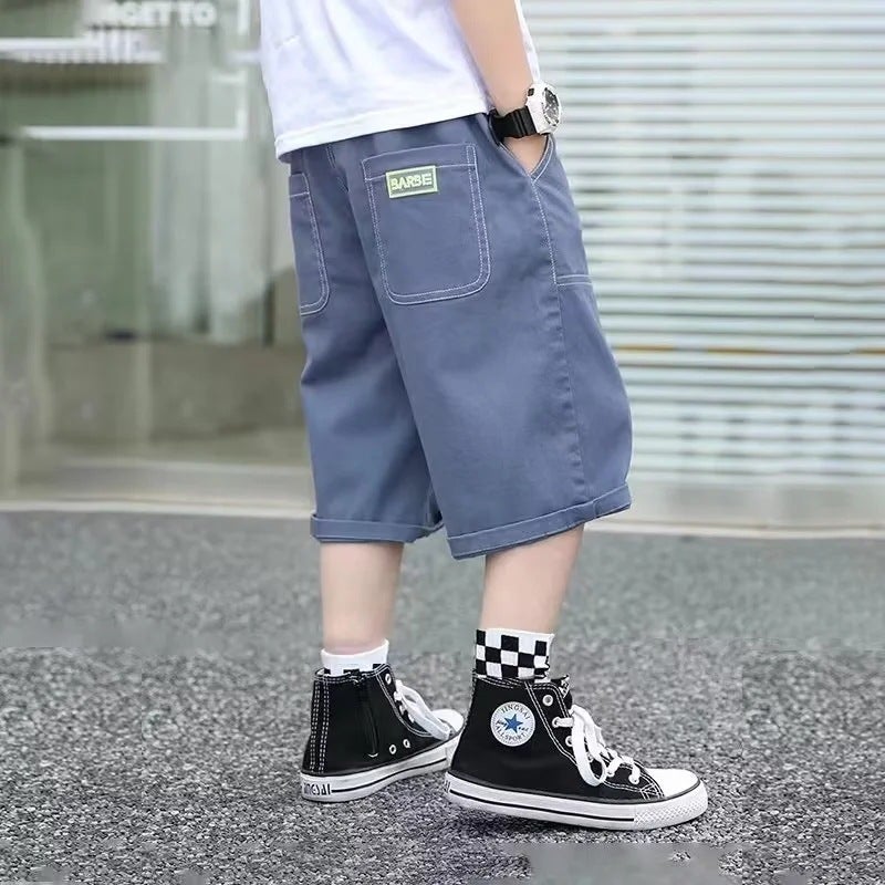 Children'S Wear Boys Shorts Summer Wear Children'S Pants Crane Pants Thin Bong Pants 2023 New Casual Pants Summer - Image 4