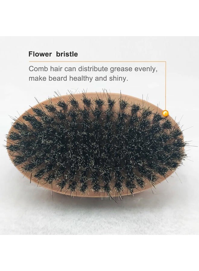 SUNBIRD Beard Brush for Men with 100% Natural Bristles - Thick Facial Hair Styling Tool & Blow Dry Brush, Wooden Handle Grooming Kit for Daily Care, Detangling & Itch Relief | Mens Beard Care Gift Set - Image 3