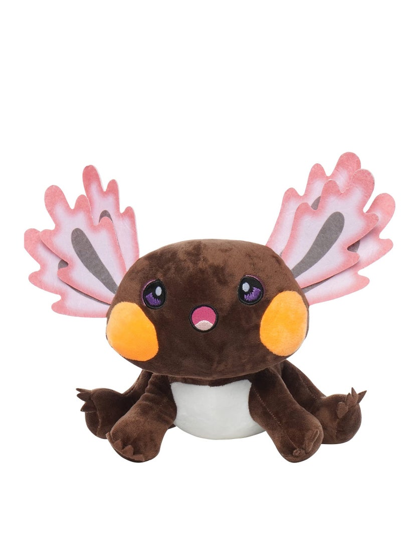 SYOSI Axolotl Plush Toy Stuffed Animals, Soft Cute Axolotl Plush Dolls, Kawaii Animal Play Toys for Kids Girls Boys, Toy Doll Plushies Room Decor Gifts for Kids Birthday (10.63in, Brown) - Image 4