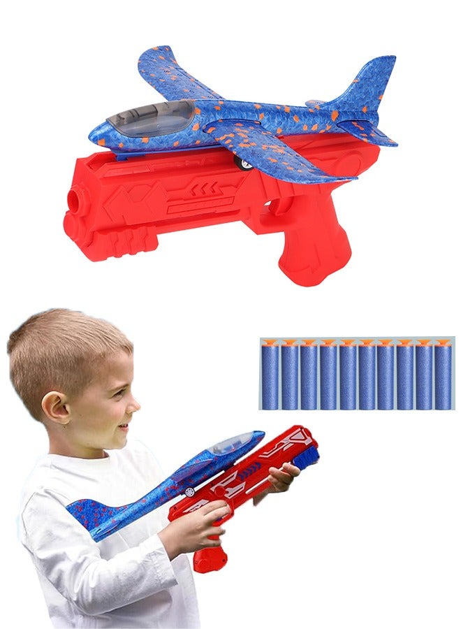 Aircraft Glider Construction Kit, Kids Plane Launcher, Foam Glider Airplane with Launcher - Set of Launchers with Glider Catapult - Outdoor Flying Toys for Kids  - Image 1