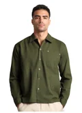 Beyoung Olive Solid Multipocket Shacket