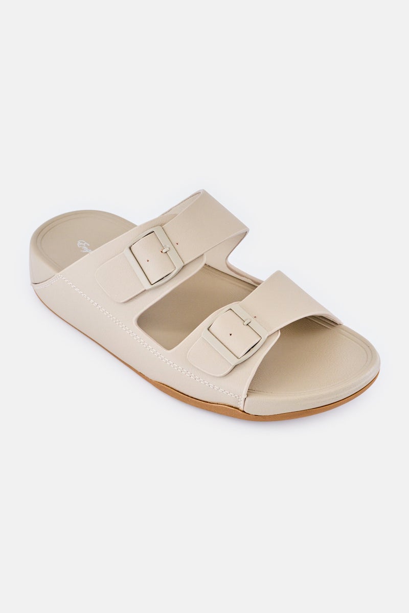 English Laundry Men Slip On Cork Arabic Sandals, Beige - Image 1