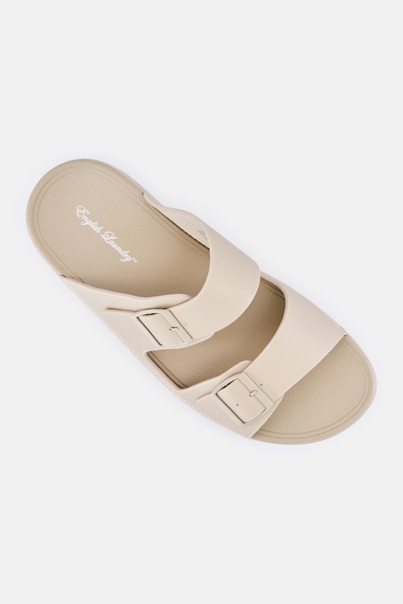 English Laundry Men Slip On Cork Arabic Sandals, Beige - Image 4