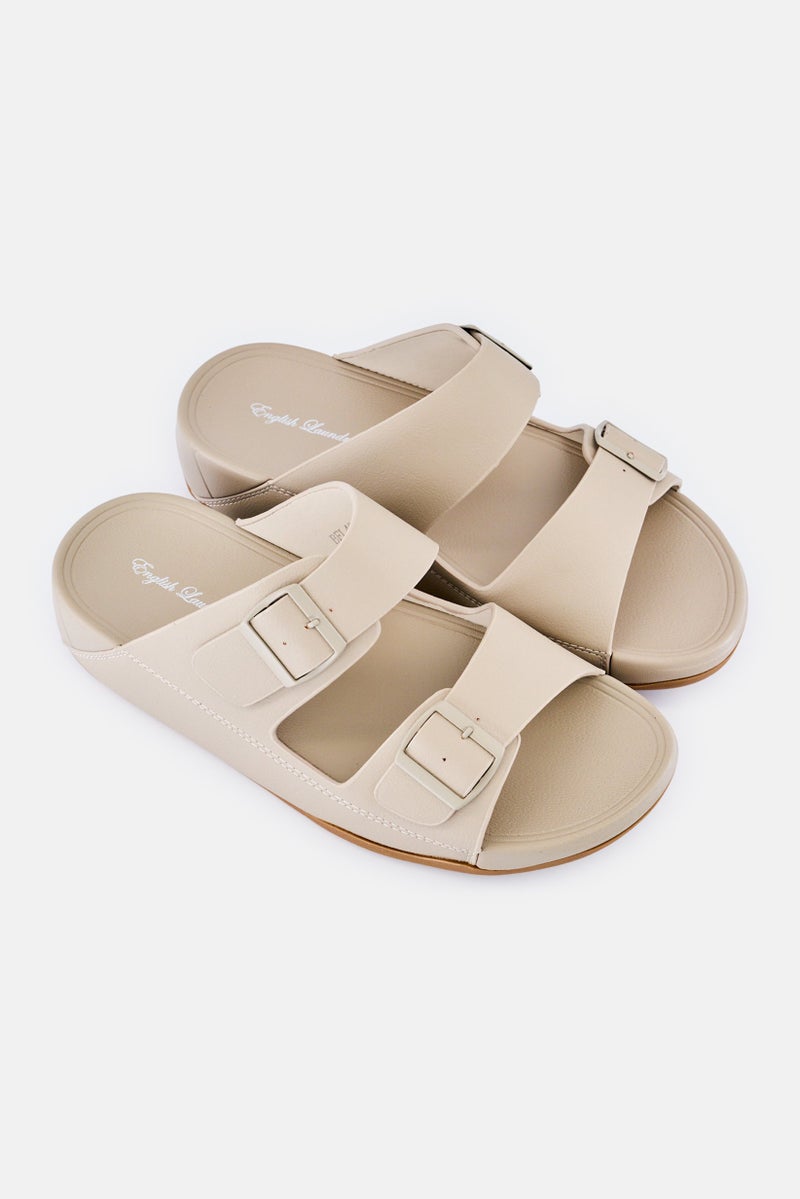 English Laundry Men Slip On Cork Arabic Sandals, Beige - Image 2