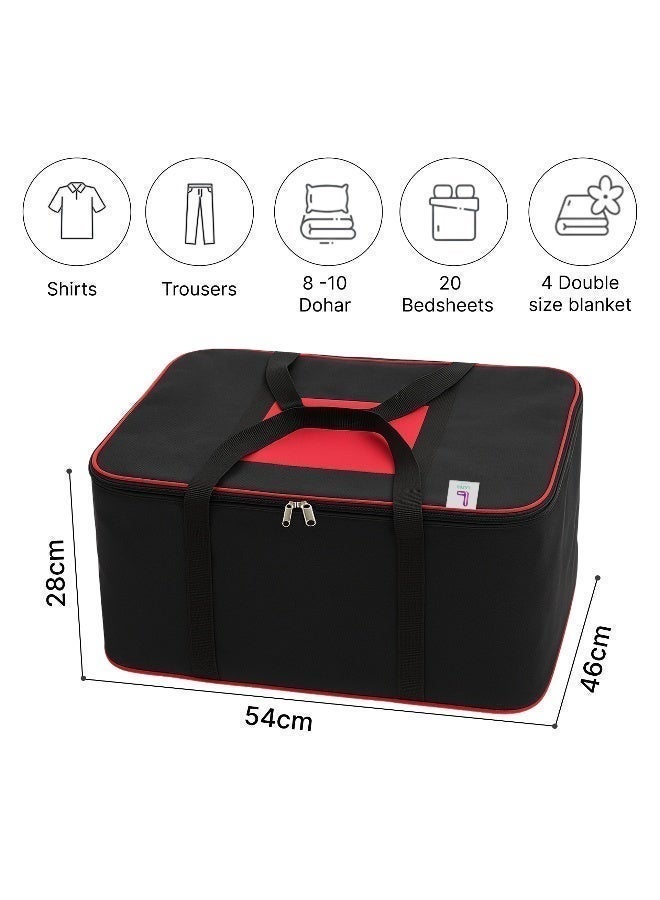 Lazer Pack of 4 Large Black Organizer Bags for Clothes - Image 2