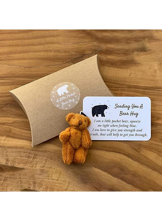 Siluyado A Little Pocket Bear Hug - Sending You a Bear Hug, with Pocket Hug Token Card, Emotional Support Plush Positive Gifts for Graduation Birthday (Bronze) - Image 5
