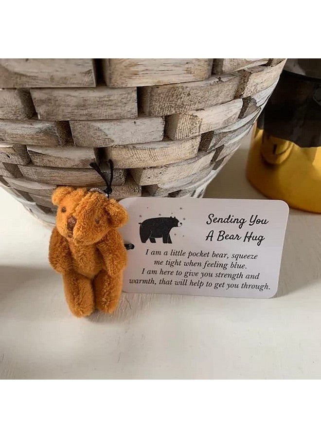 Siluyado A Little Pocket Bear Hug - Sending You a Bear Hug, with Pocket Hug Token Card, Emotional Support Plush Positive Gifts for Graduation Birthday (Bronze) - Image 3
