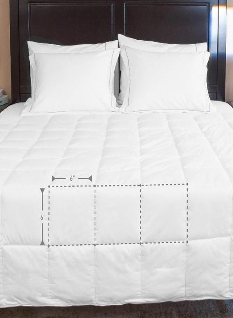 Duvet Insert Full Size-100% Cotton Comforter Down Alternative White-Quilted Lightweight Duvet Insert Thin Soft Breathable with Silver Trim and 8 Tabs