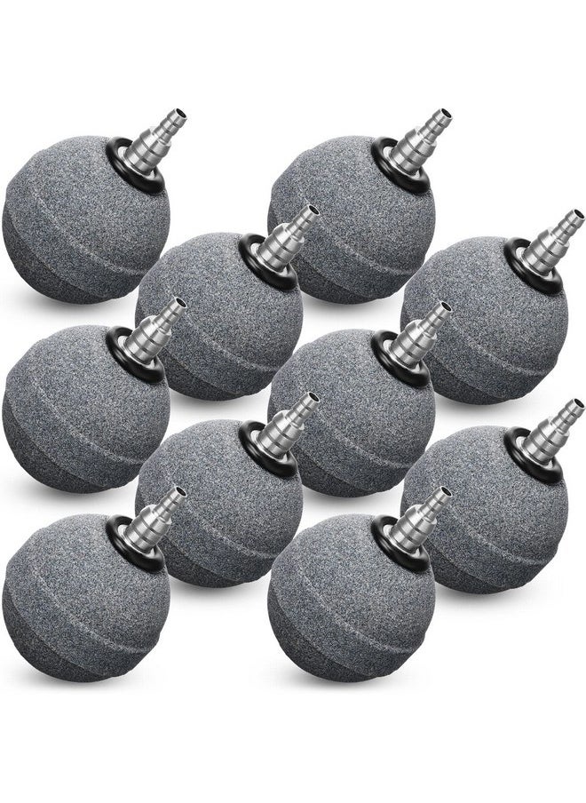 Reginary 10 Pieces 2 Inch Air Stones for Aquarium Air Stone Ball Diffuser Release Tool Fish Tank Air Stone for Aquarium Air Stones Fish Tanks Buckets Ponds and DWC Reservoirs Accessories, Gray  - Image 1