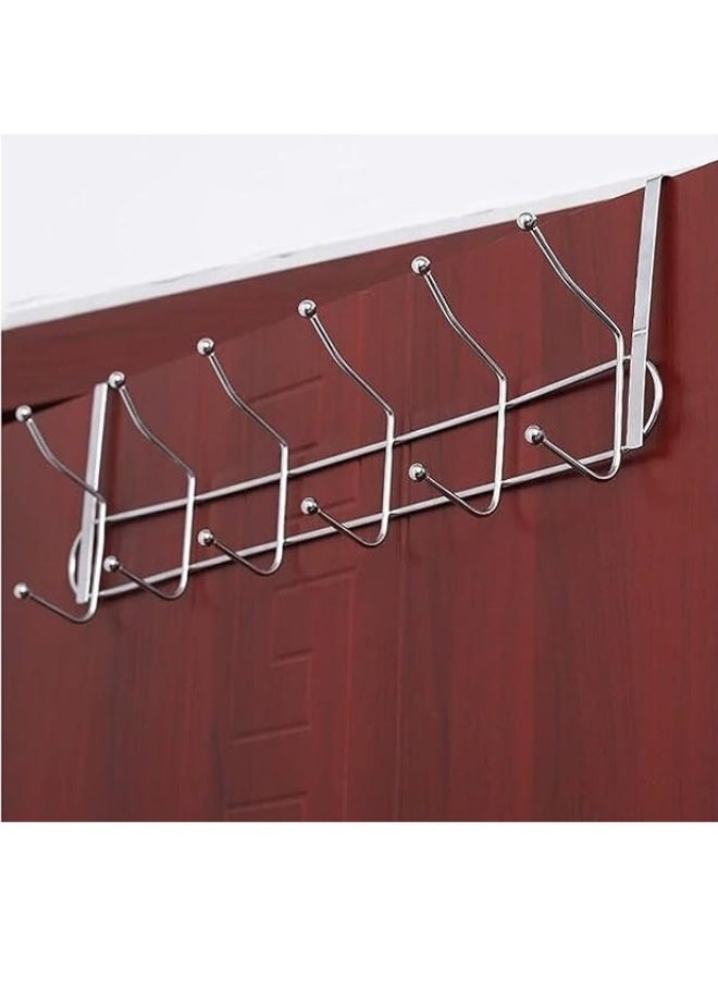 Metal door hanger 6 hooks without nails  - Image 4