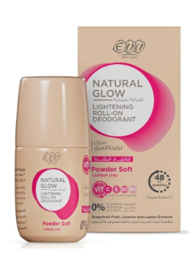 إيفا سكين كير اشراقه طبيعيه رول اون مزيل لرائحه العرق لتفتيح البشره باودر سوفت 60 جرام - Image 1