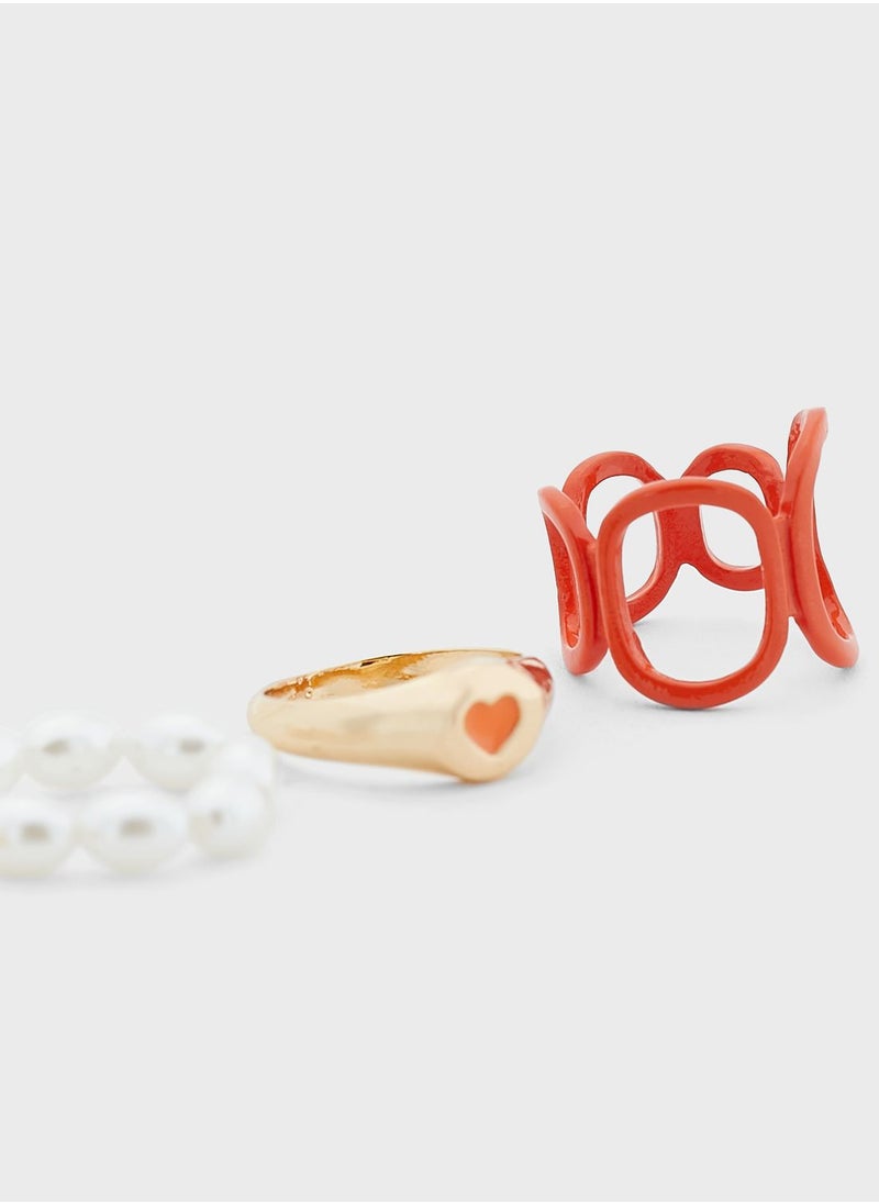 VERO MODA - Hana Rings 4 Pack - Image 1