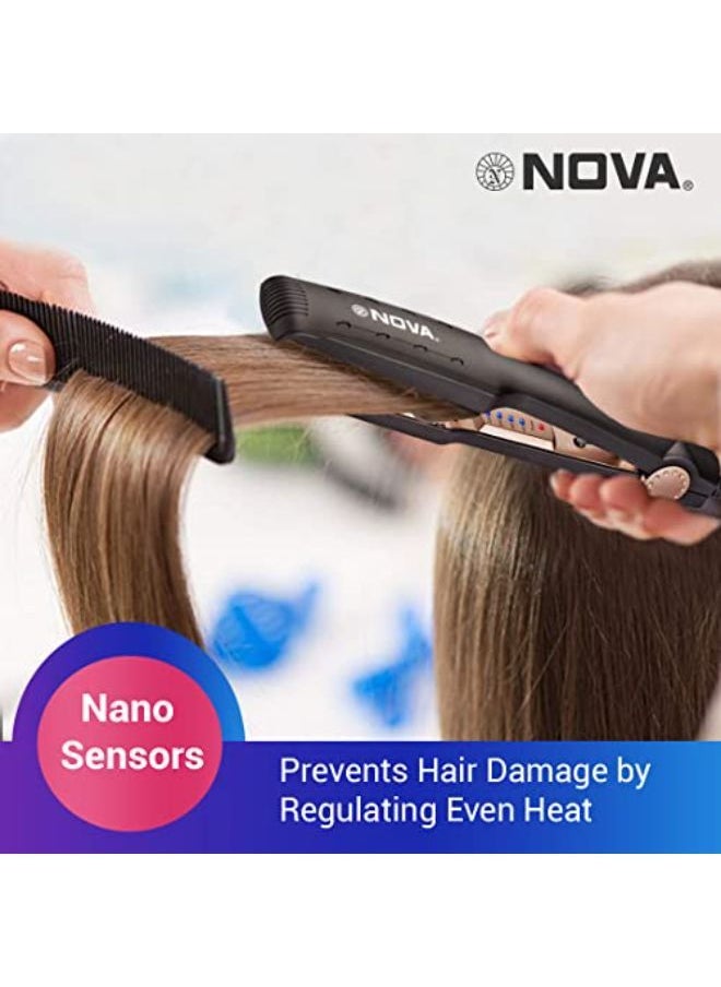 NOVA - Nhs 901 Temperature Control Hair Straightner For Women (Black) - Image 1
