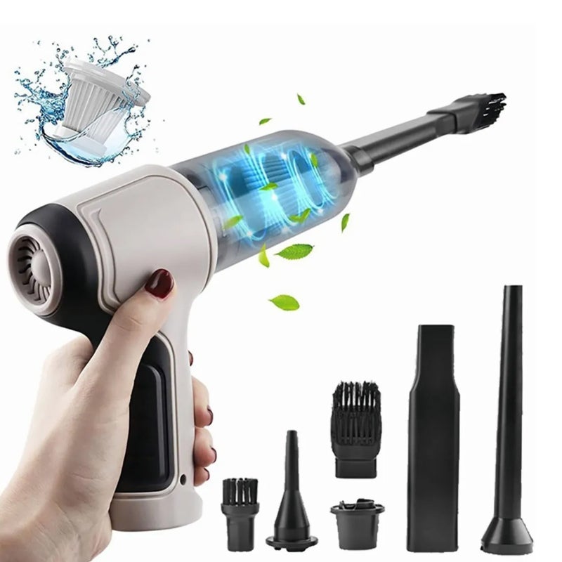 Car Vacuum Cleaner DC 7.4V 120W Strong Suction Low Noise Portable Pet Hair Vacuum Cleaner for Car Home Office - Image 1