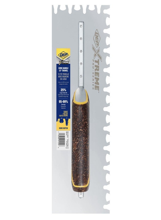QEP Euro Notch Cork Handle XL Stainless Steel Trowel - Image 5