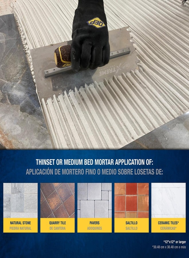 QEP Euro Notch Cork Handle XL Stainless Steel Trowel - Image 2