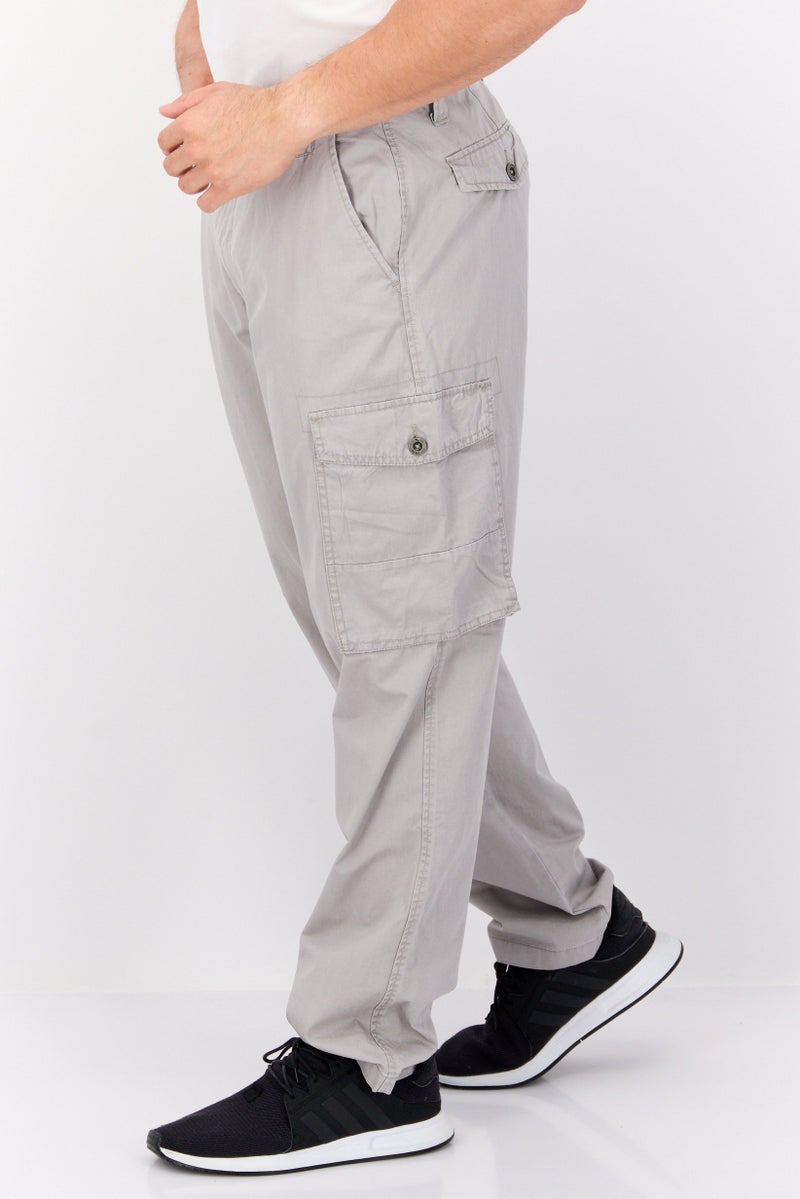 Paperbacks سروال كارجو عادي للرجال، رمادي - Image 2