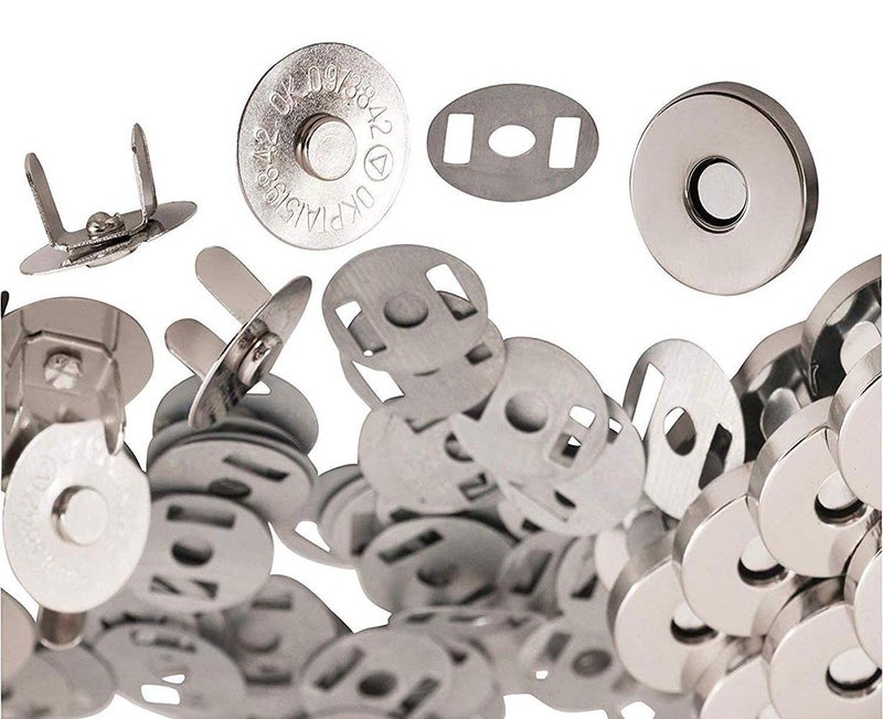 Diy Crafts CT-DIY-HI-47808 Snaps, Fasteners, Button Kit, Perfect for Purse, Bag, Clothes, Leather, Diameter Purse Dress Diy Making Works, Pack of 25, D (Silver) - Image 2