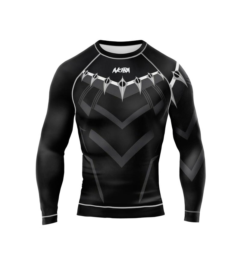 AKIBA Full Sleeve Compression Rash Guard for Men (Black, 38) | Performance Fit Athletic Shirt for MMA, BJJ, Gym, Running, Cycling | Moisture-Wicking, Durable, Crew Neck Design | Protection & Comfort - Image 5