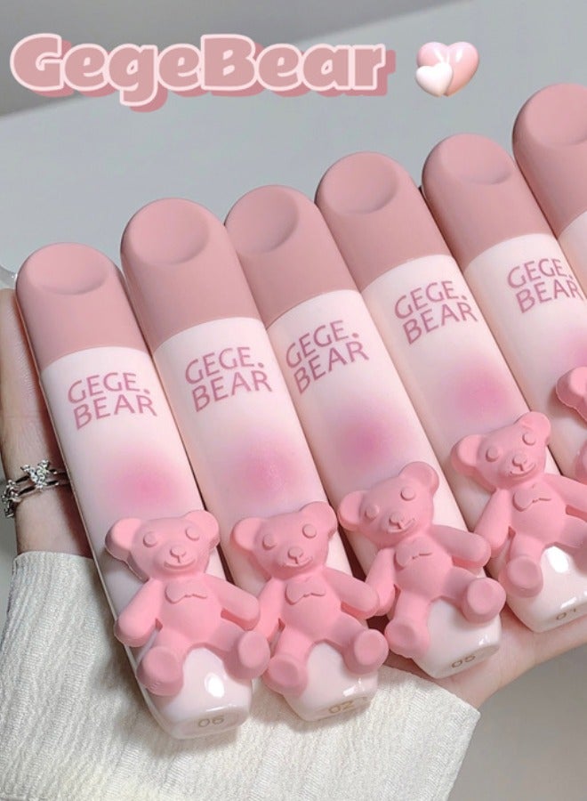 Gege bear Non-stick cup waterproof lip glaze velvet matte matte lipstick lip gloss - nude pink - Image 1