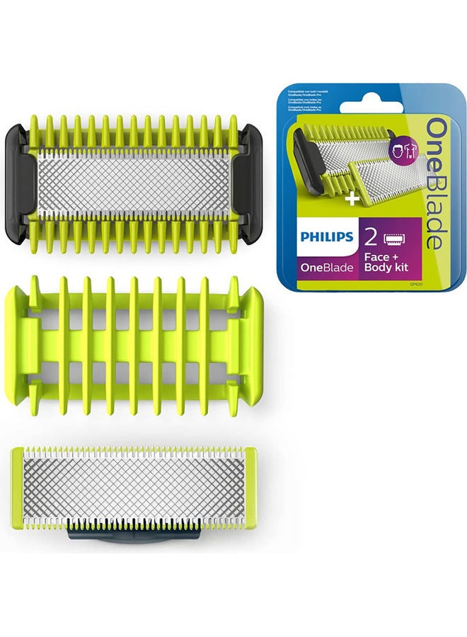 Philips OneBlade 2 x Replacement Blades  QP6520/50 Green - Image 1