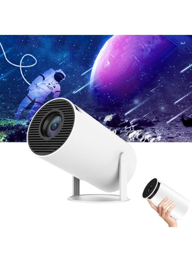 HY-300 4K Projector, 1080P HD Lightweight Design, Compatible with Android & iPhone for Wireless or Wired Connection, Portable Home Theater and Enjoyment with Family Like Movie and Games Ideal for Office meetings and learning process.