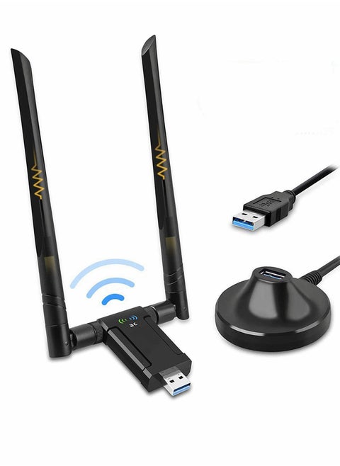 Wireless USB WiFi Adapter for PC, 1200Mbps Dual Band WiFi Dongle 2.4G/5G with USB 3.0 Cradle