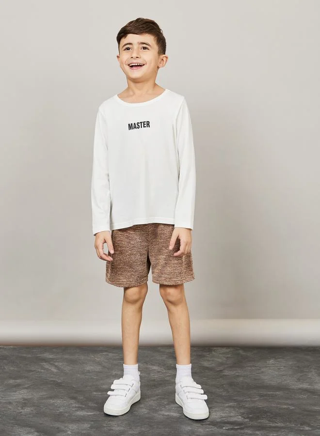 ستايلي Melange Bow Detail Shorts
