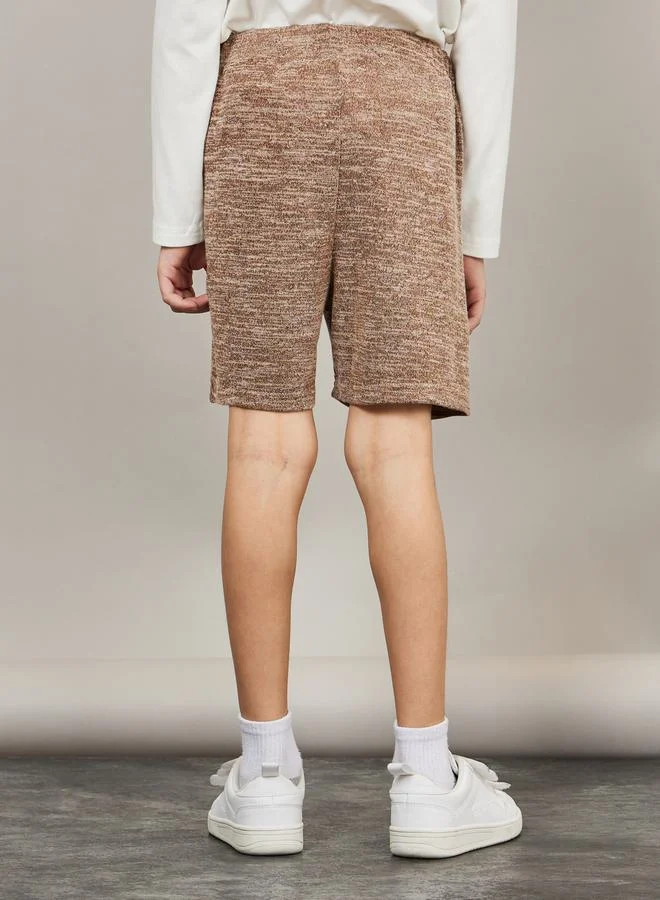 ستايلي Melange Bow Detail Shorts