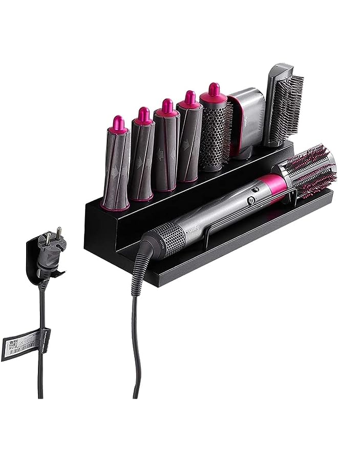 PROMASS Holder for Dyson -Airwrap Curling Iron Accessories Wall Mounted Rack Bracket Stand with Adhesive for Home Bathroom Organizer Black - Image 1