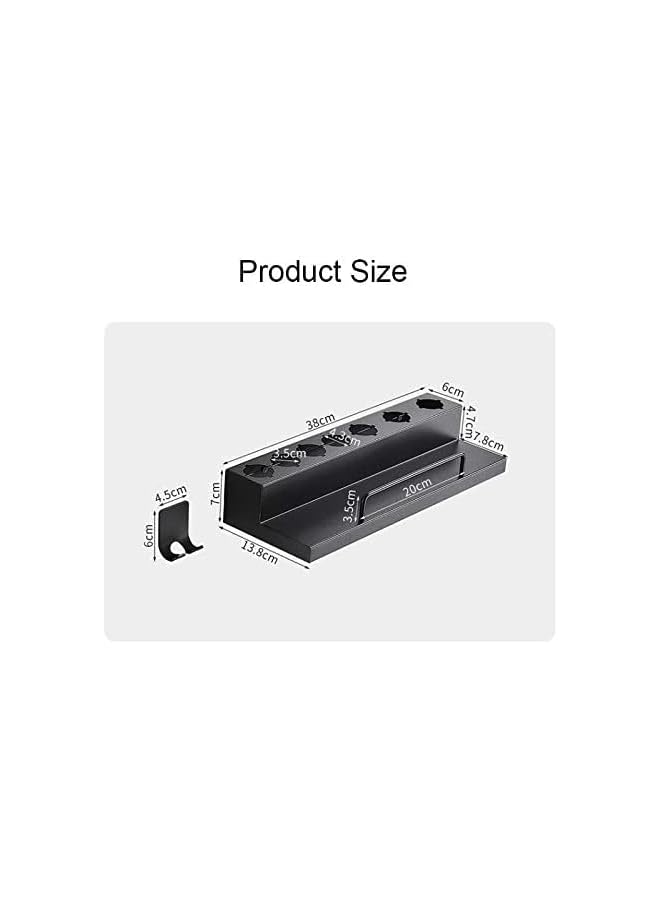 PROMASS Holder for Dyson -Airwrap Curling Iron Accessories Wall Mounted Rack Bracket Stand with Adhesive for Home Bathroom Organizer Black - Image 4
