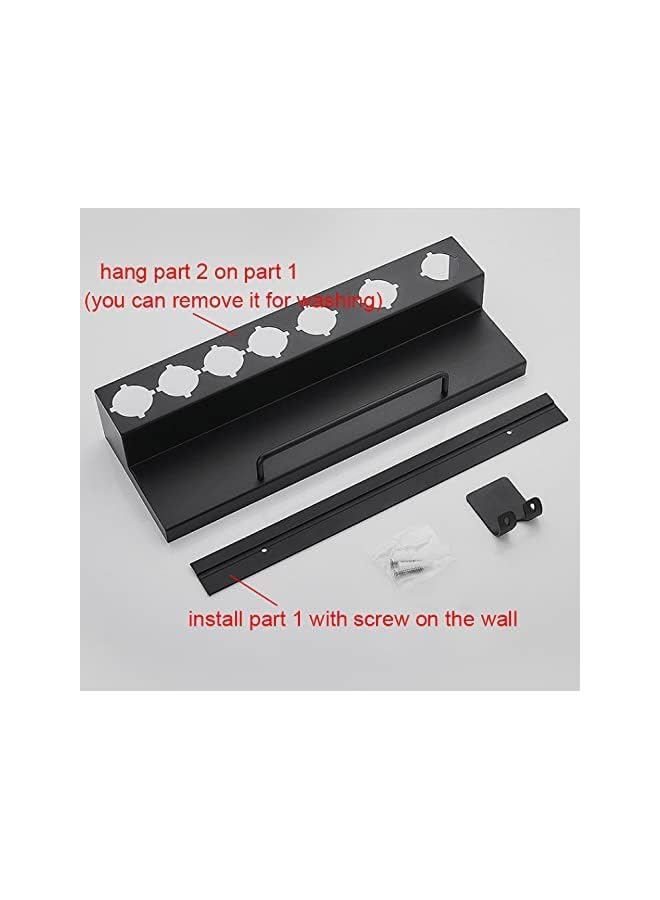 PROMASS Holder for Dyson -Airwrap Curling Iron Accessories Wall Mounted Rack Bracket Stand with Adhesive for Home Bathroom Organizer Black - Image 5