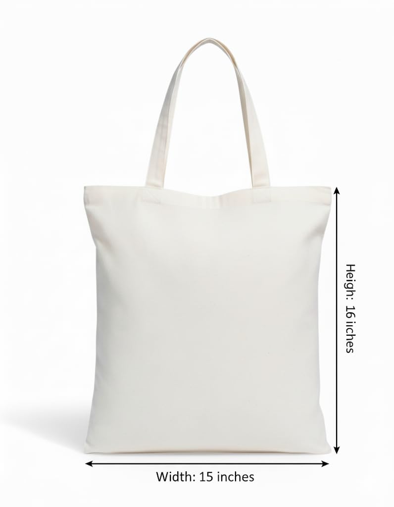 Marubhumi Eco-Friendly Natural Cotton Tote Bag for Women, Lightweight & Reusable for Shopping, Gifts & Daily Use (3, Natural, Medium) - Image 4