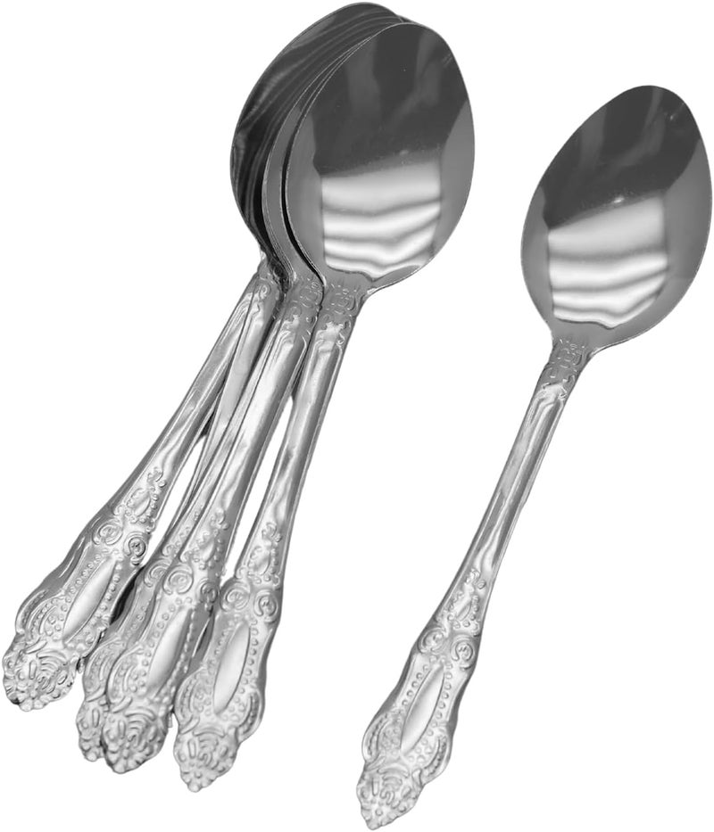 RK Stainless Steel Dessert Spoon Set, Silver, 18Cm, 12 Pcs, RK0056, Table Spoon, Ice-Cream Spoon, Dessert Spoon, Sweet Spoon - Image 1