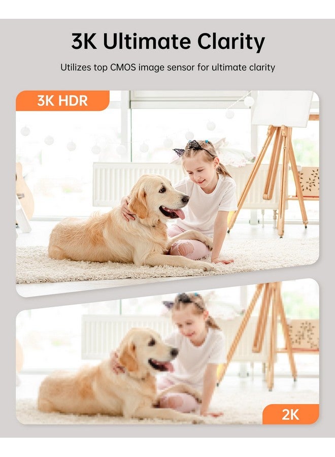 FOSCAM كاميرات فوسكام 3K 5MP واي فاي للحيوانات الأليفة لأمان المنزل، كاميرا داخلية بمراقبة الأطفال بتردد 2.4GHz مع دوران 360°، صوت ثنائي الاتجاه، زوم رقمي 20X، رؤية ليلية، كشف بشري بالذكاء الاصطناعي، تخزين سحابي وبطاقة SD - Image 2