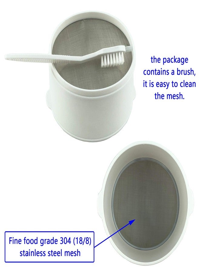 آي إيثيتي مصفاة طعام متعددة الاستخدامات، بديل لأكياس حليب المكسرات، مصفاة زبادي، مصنوعة من البولي كربونات الآمن غذائيًا وشبكة من الفولاذ المقاوم للصدأ خالية من مادة BPA، فلتر لحليب المكسرات/حليب الصويا/العصير/الشاي - Image 4