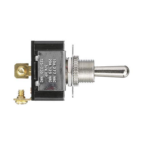Seachoice 2-Position Boat Toggle Switch, Off/On,Black,Silver - Image 4