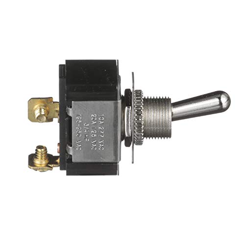 Seachoice 2-Position Boat Toggle Switch, Off/On,Black,Silver - Image 1