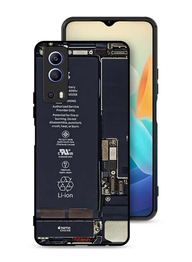 Tolwak غطاء حماية لهاتف Vivo Y72 5G بنمط دائرة الهاتف - Image 1