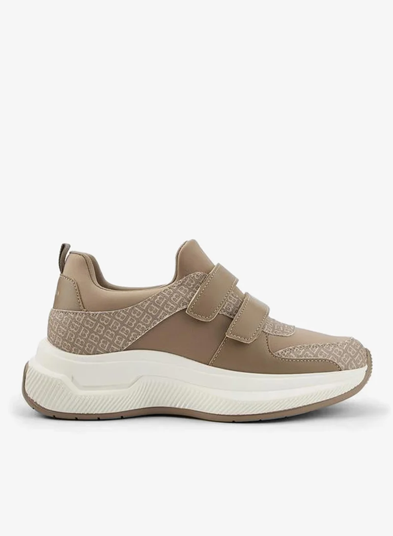 Panelled Sneakers with Hook and Loop Closure