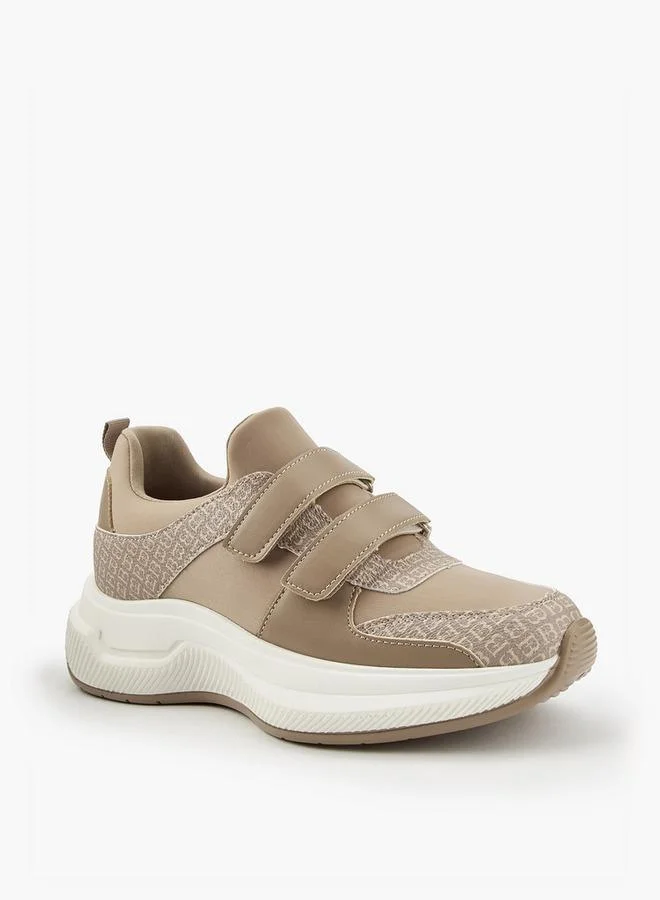 Flora Bella By Shoexpress Panelled Sneakers with Hook and Loop Closure