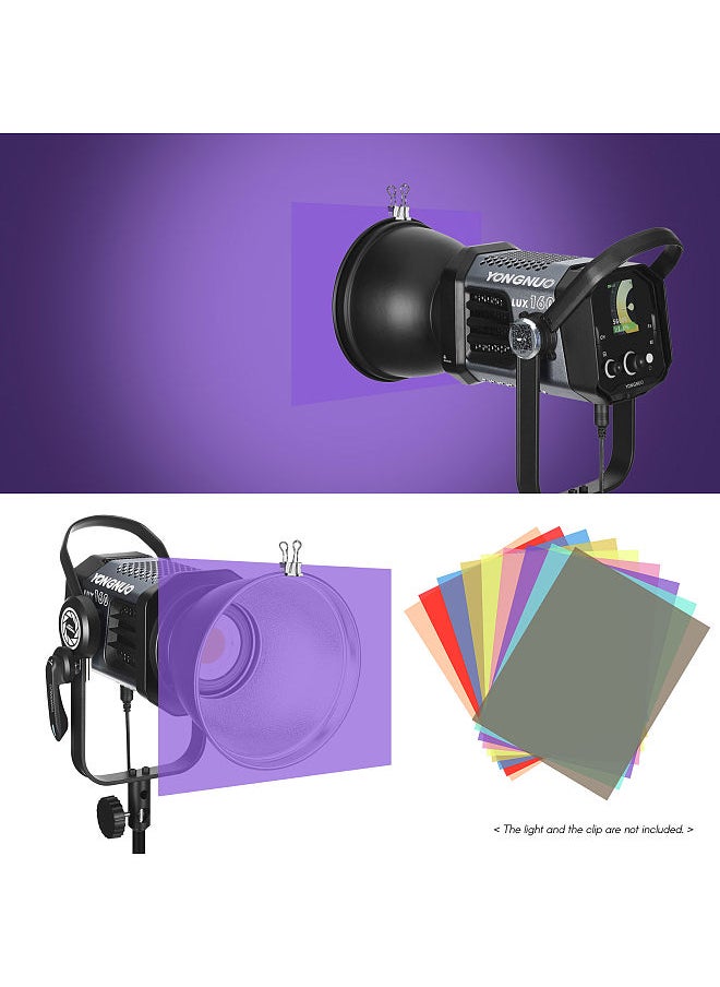 ANDOER 9 * 2 Colors/set Transparent Gel Lighting Filter 30 * 21cm/ 12 * 8.3in Overlays Tinted Correction Gels Light Filters Plastic Sheets for LED Light Studio Flash Strobe DJ Light  - Image 4