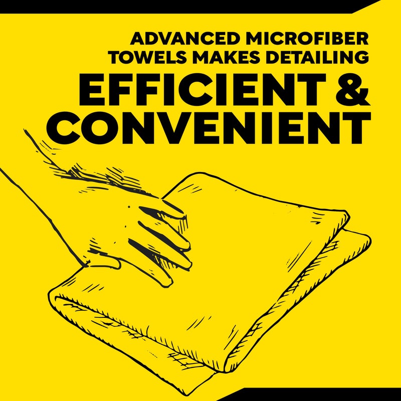 Meguiar's منشفة ميغوايرز الفاخرة من الألياف الدقيقة للسيارات، مجموعة مناشف ألياف دقيقة فائقة الامتصاص لإزالة منتجات العناية بالسيارات بفعالية دون ترك دوائر، 3 عبوات - Image 5