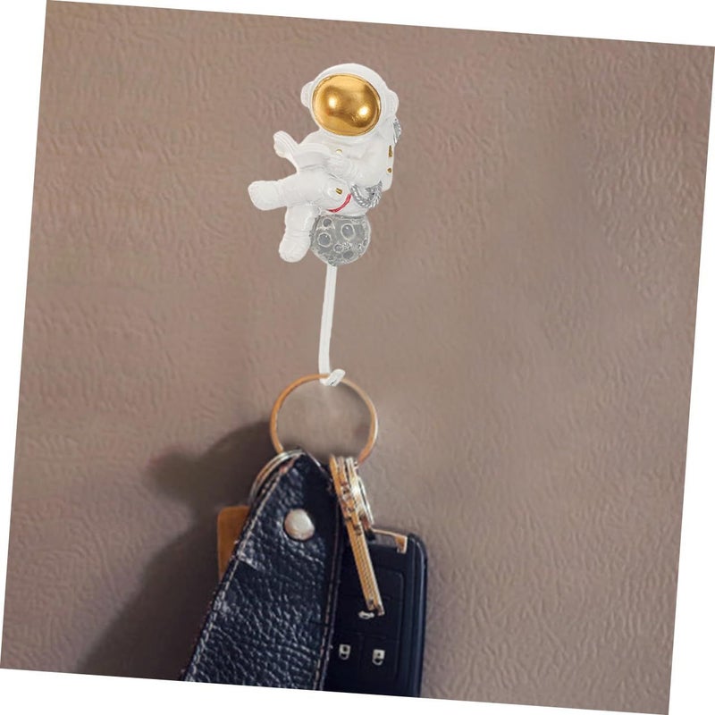 Decorative Astronaut Wall Hook Resin Coat Hanger Strong Sticky Backing No Drilling - Image 5