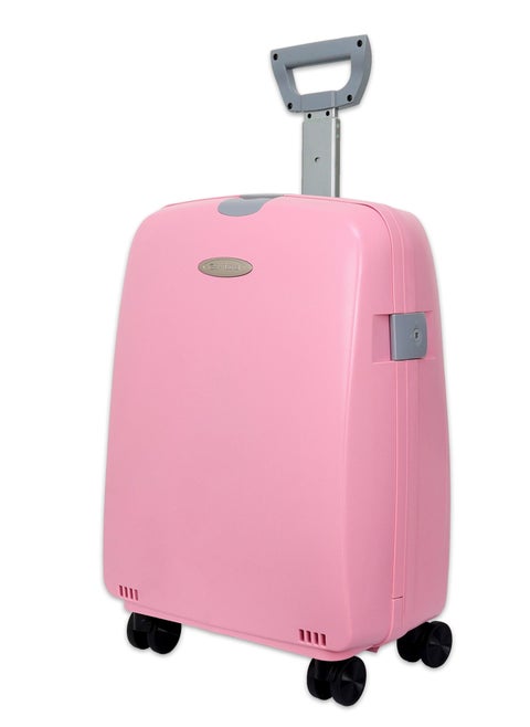 REFLECTION Hard Luggage, Trolley Bag with PP Plastic Body with Soft 3 Level Adjustable Handle, Pink, 53 cm