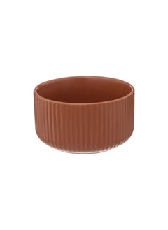 SG Ribbed Earthenware Bowl 420 Ml Terracotta 