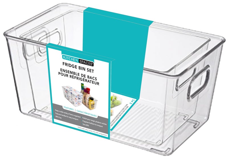 Kitchen Spaces Fridge Bin Set 2PC